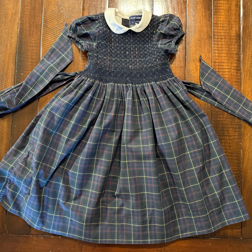 Ralph Lauren Navy Plaid Dress size 6
